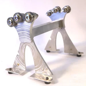 Aluminum Lampworking Rollers for Glassblowing - Dual Zone Rod and Tube Support Stand