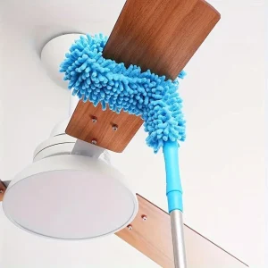 Ceiling Fan Duster with Extension Pole - Extendable Microfiber High Cleaning Tool